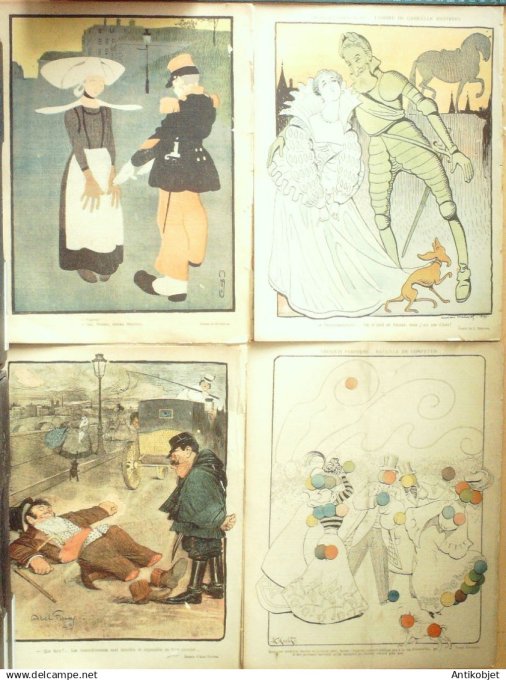 Le Rire 1899 lot 4 revues Faivre Metivet Leandre Avelot Cappiello Does Roubille