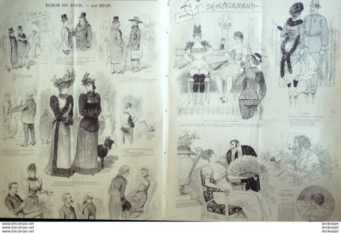 Le Journal Amusant 1890 # 1786 En deplacement par Mars La vertu recompensee par Leonnec
