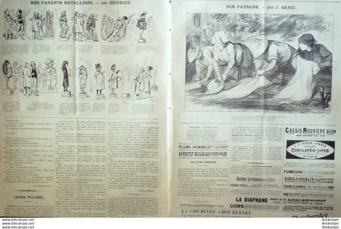 Le Journal Amusant 1890 # 1786 En deplacement par Mars La vertu recompensee par Leonnec