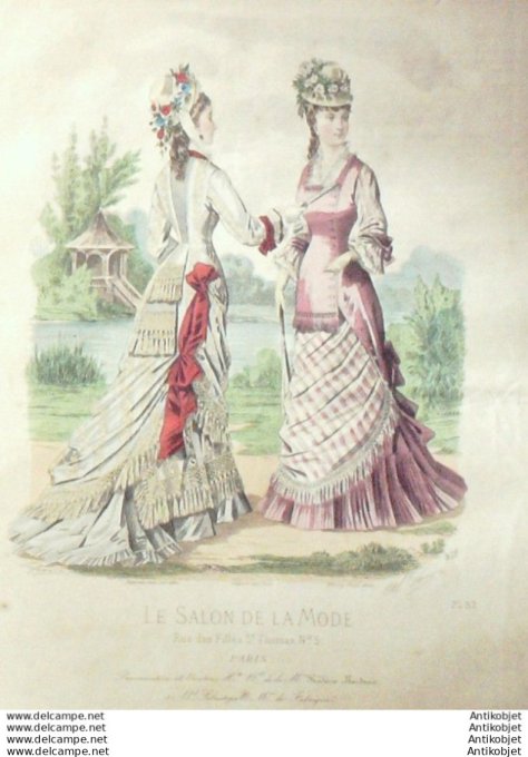 Gravure Mode Salon 1877 #  258 (Old Fashion plate)