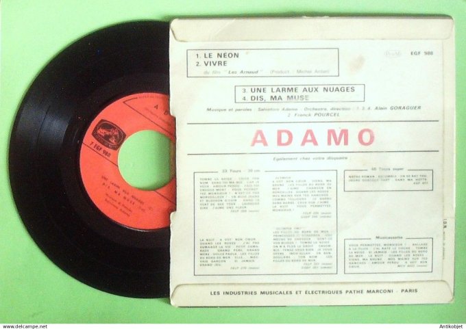 Adamo Salvatore 45T EP Le néon 1967