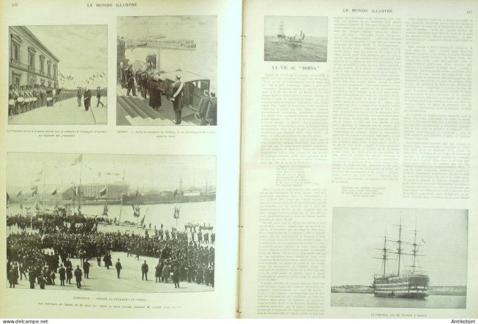 Le Monde illustré 1902 n°2358 Martinique St-Pierre Danemark Copenhague Dunkerque (62) Dinan (35)
