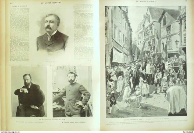 Le Monde illustré 1902 n°2358 Martinique St-Pierre Danemark Copenhague Dunkerque (62) Dinan (35)