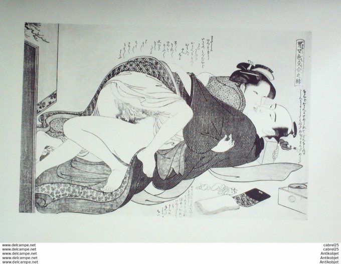 Estampe Japonaise scène érotique (Kitagawa Utamaro 1753-1806)