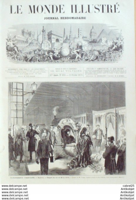 Le Monde illustré 1873 n°828 Egypte Caire Kasr El Ali Elhami Pacha Viet Nam Le Bourayne Aix (13)