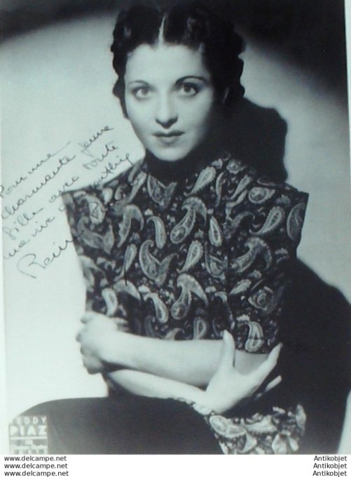 Paulet Reine (Photo De Presse) 1930 Dédicacée