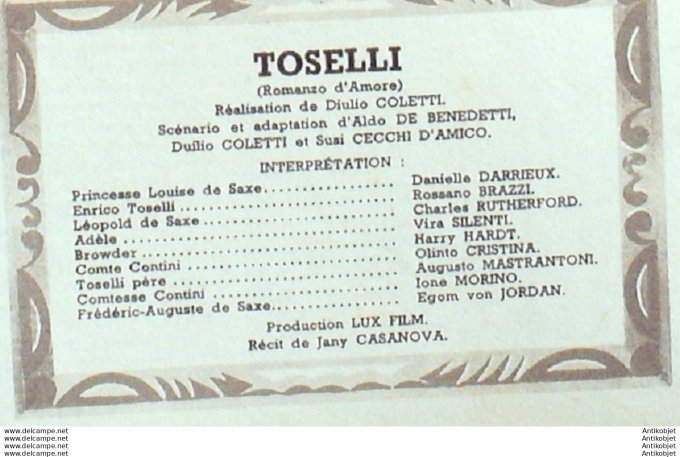 Toselli Danielle Darrieux Rossano Brazzi Vira Silenti