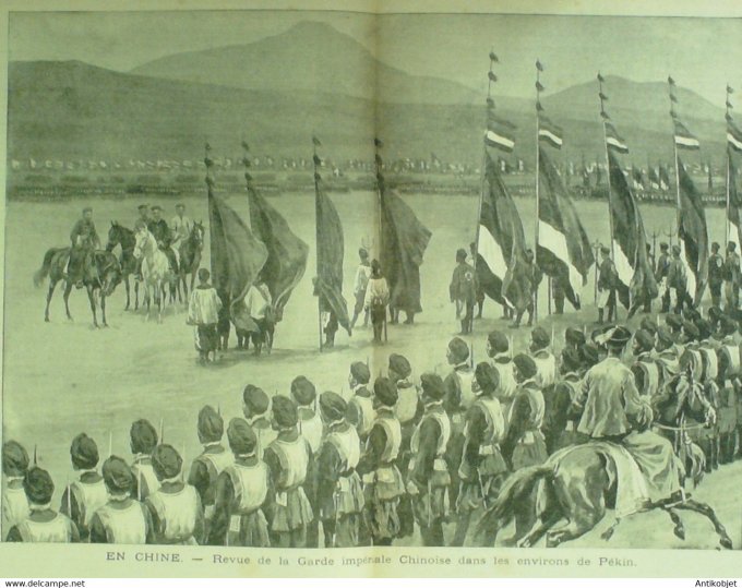 Soleil du Dimanche 1900 n°33 Chine Pékin Garde Japon Mousmé Transvaal aérostat
