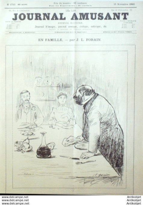 Le Journal Amusant 1890 # 1785 Cleopatre drame Victorien Sardou & Emile Moreau L'age du Zinc par Leo