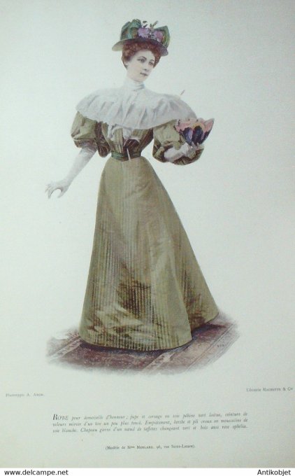 La Mode pratique 1895 # 39 Robe en soie pékine