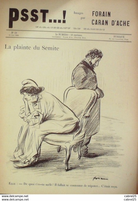 PSST 1898 n°19-Caran d'Ache,Forain-CHAMBARDEMENT