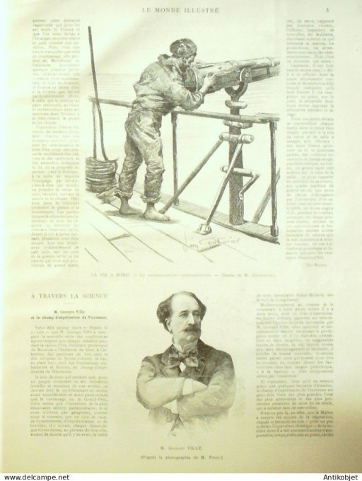 Le Monde illustré 1891 n°1788 Londres Drury-Lane Chili Balmaceda Moscou canon-revolver