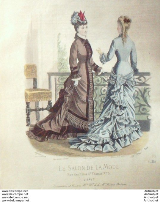 Gravure Mode Salon 1877 #  264 (Old Fashion plate)