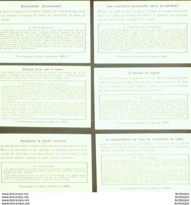 Chromo Liebig Sang 1324 Tableaux de la terre de feu (1935)