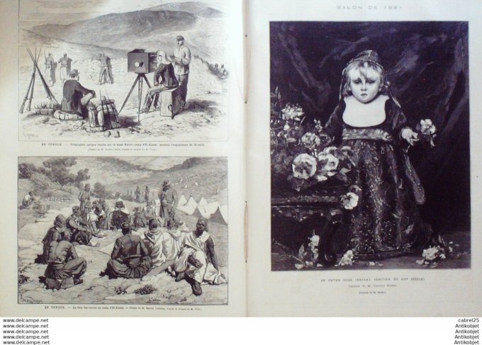 Le Monde illustré 1881 n°1261 Tunisie Oued Melida Kroumirs Sidi Youssef Mont Hallou Autriche Vienne 