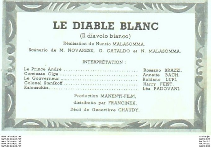 Mon Film 136 49-03-30 Le diable blanc Roldano Lupi Rossano Brazzi