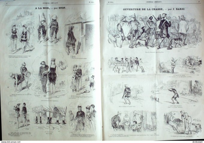 Le Journal Amusant 1880 # 1253 Le singe d'Athalie par Leonce Petit