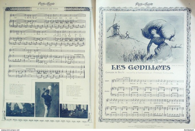 Paris qui chante 1905 n°135 Godillots Fantassins l'enfant du bataillon