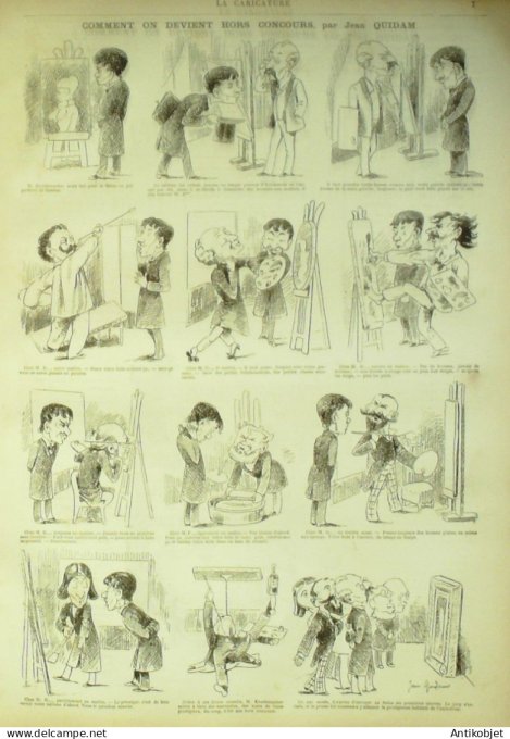 La Caricature 1880 #  25 Invention d'Edison le Fidélimètre Barret Robida Quidam
