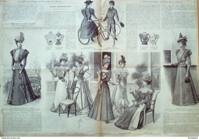 La Mode illustrée journal 1897 n° 27 Robe en Batiste Linon