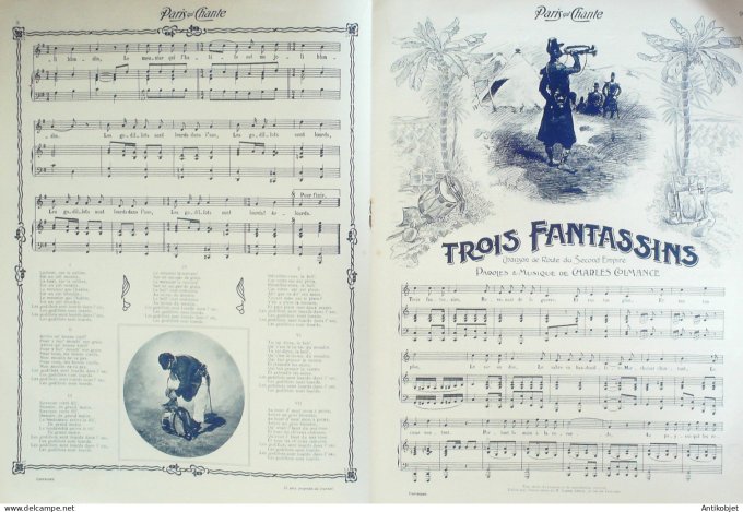 Paris qui chante 1905 n°135 Godillots Fantassins l'enfant du bataillon