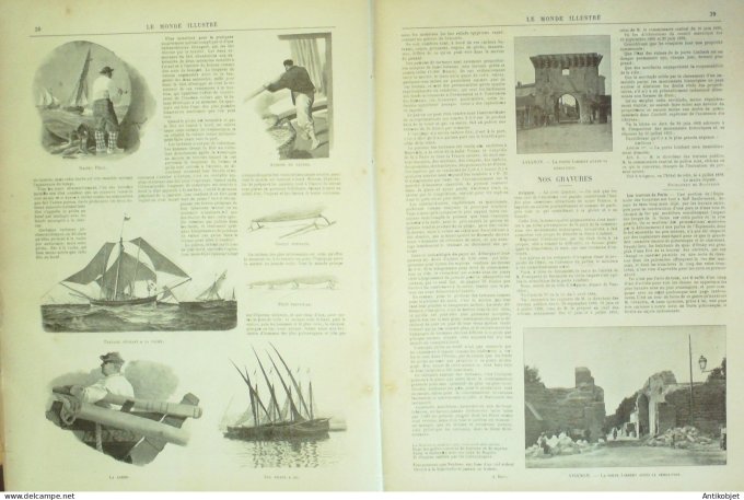 Le Monde illustré 1896 n°2051 Reims (51) Jeanne d'Arc  Avignon (84) Douai (59) Madagascar Aix-la-Cha