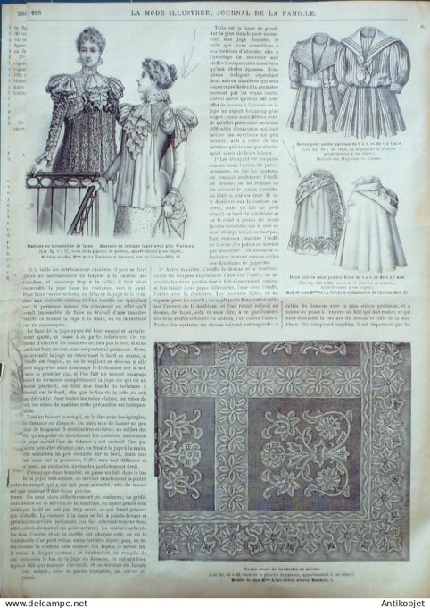 La Mode illustrée journal 1897 n° 27 Robe en Batiste Linon