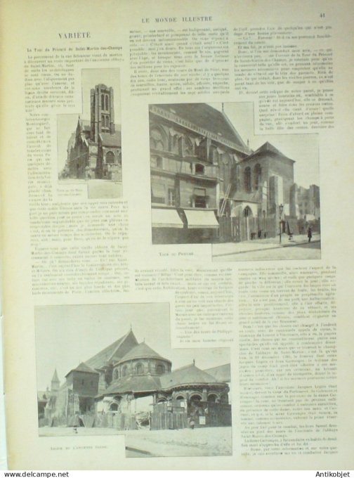 Le Monde illustré 1896 n°2051 Reims (51) Jeanne d'Arc  Avignon (84) Douai (59) Madagascar Aix-la-Cha