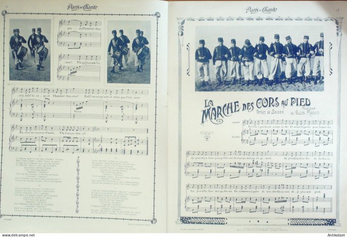 Paris qui chante 1905 n°135 Godillots Fantassins l'enfant du bataillon