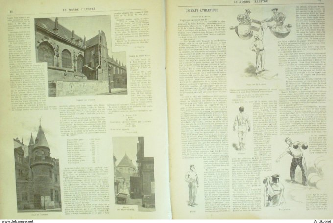 Le Monde illustré 1896 n°2051 Reims (51) Jeanne d'Arc  Avignon (84) Douai (59) Madagascar Aix-la-Cha