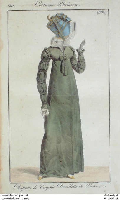 Costume Parisien 1811 # 1181 Douillette de Florence