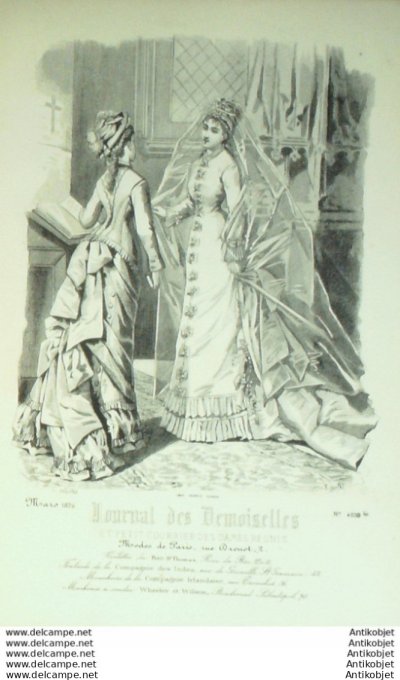 Journal de Demoiselles 1876 # 4038b (Maison Petit St-Thomas) mariée