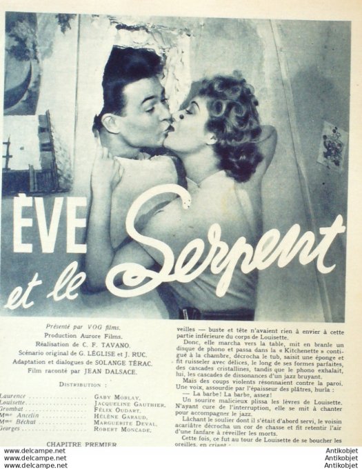 Eve et le serpent Gaby Morlay Félix Oudart Hélène Garaud