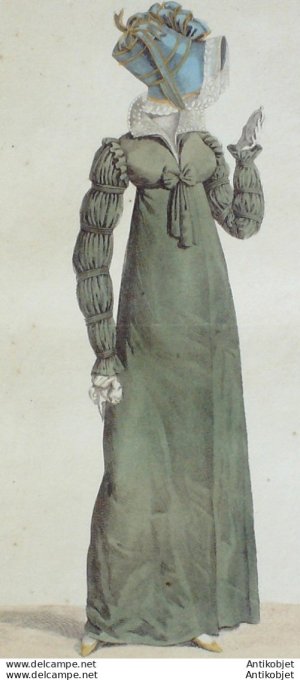 Gravure de mode Costume Parisien 1811 n°1181 Douillette de Florence