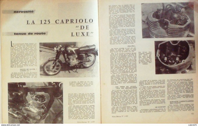 Moto Revue 1960 n° 1499 125 Capriolo gonflage Sachs Assen Dutch Manceau Ferbrache