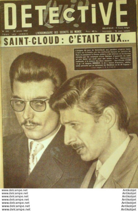 Détective 1957 # 552 Brétigny/Orge La Roque-Gageac Chambéry-Lancey