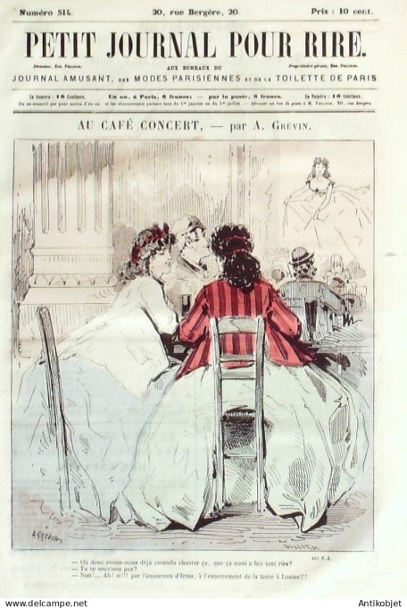 Petit journal pour Rire 1864 # 514 La nuit de Noel Gustave Dore
