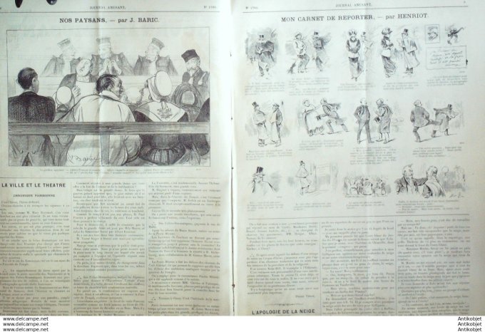 Le Journal Amusant 1890 # 1788 Fantasia Papotages idiots par Mars Varietes ma cousine par Henri Meil