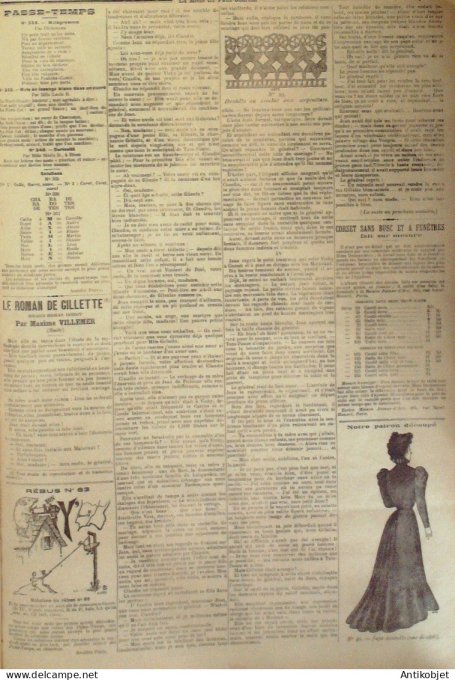 La Mode du Petit journal 1898 n° 10 Toilettes Costumes Passementerie