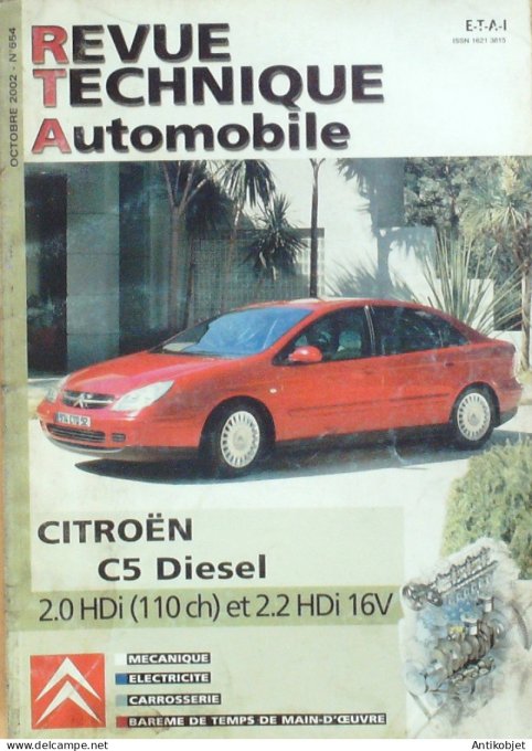 Revue Tech. Automobile 2002 n°654 Citroen C5 diesel