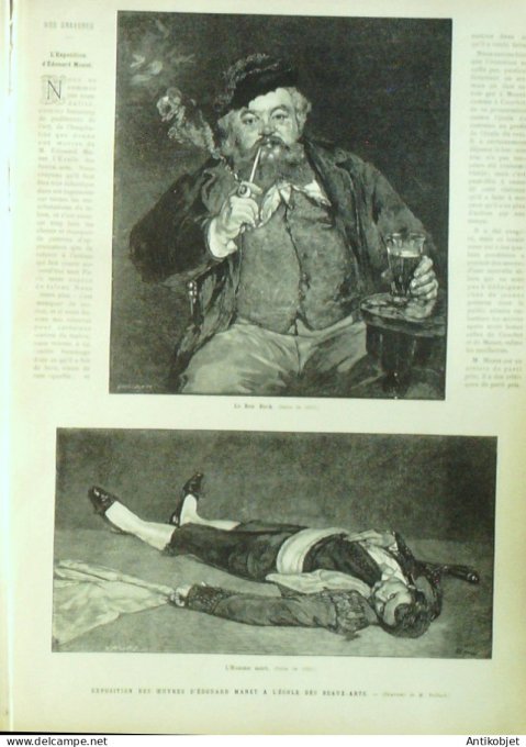 Le Monde illustré 1884 n°1398 Montmartre Edouard Manet trieuses de coke