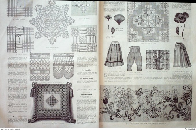 La Mode illustrée journal + gravure associée 1880 #   5