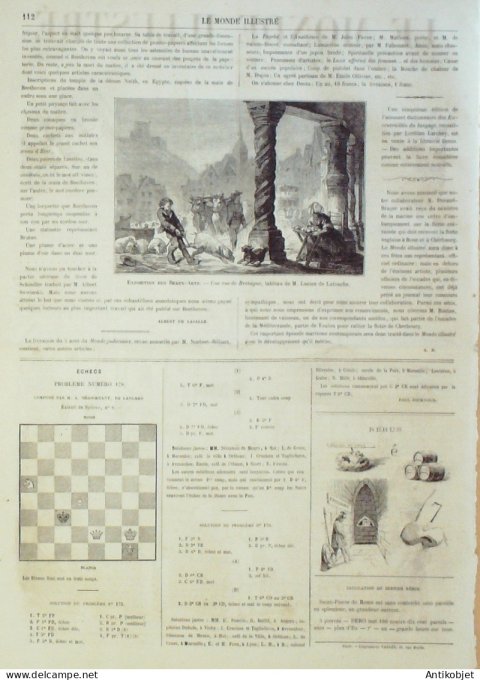 Le Monde illustré 1865 n°435 Italie Venise  Etats-Unis New-York Incendie Algérie Abd-El-Kader