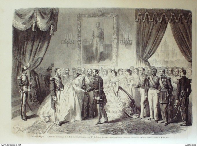 Le Monde illustré 1865 n°435 Italie Venise  Etats-Unis New-York Incendie Algérie Abd-El-Kader