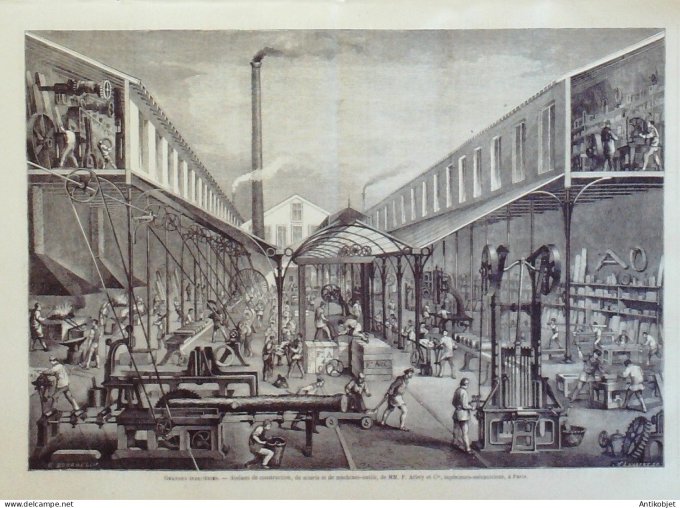 Le Monde illustré 1865 n°435 Italie Venise  Etats-Unis New-York Incendie Algérie Abd-El-Kader