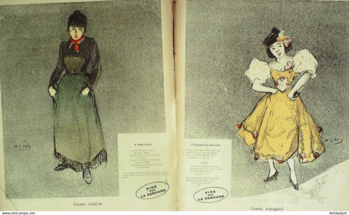 L'Assiette au beurre 1901 #  36 Les cafes concerts I La censure Ibels