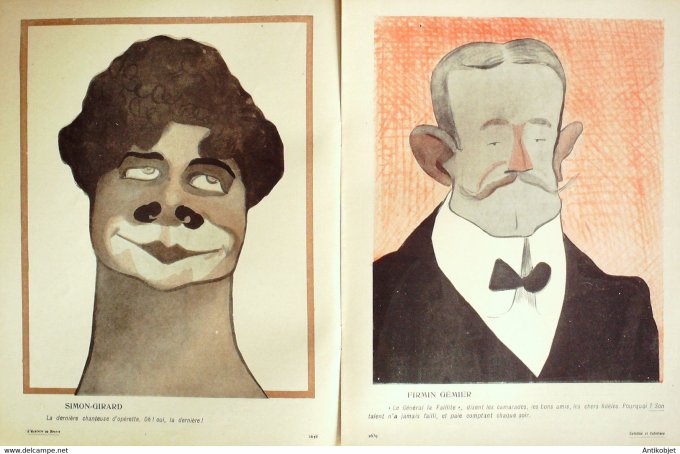 L'Assiette au beurre 1904 # 158 Cabotins & Cabotines Camara