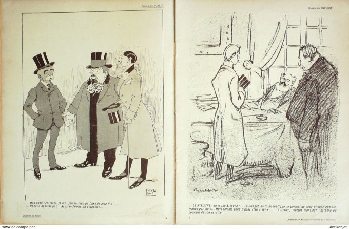 L'Assiette au beurre 1908 n°365 Les Poux de la République Poulbot Poncet Villemot