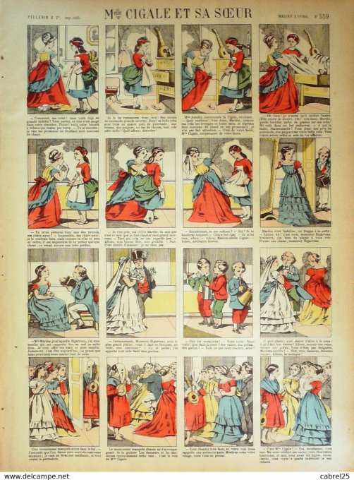 Mademoiselle Cigale & Sa Soeur (Pellerin d'epinal)