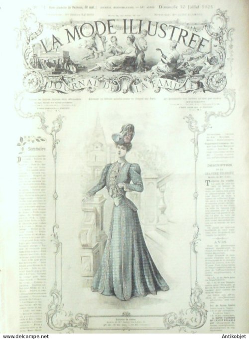 La Mode illustrée journal 1905 n° 31 Toilette de visite